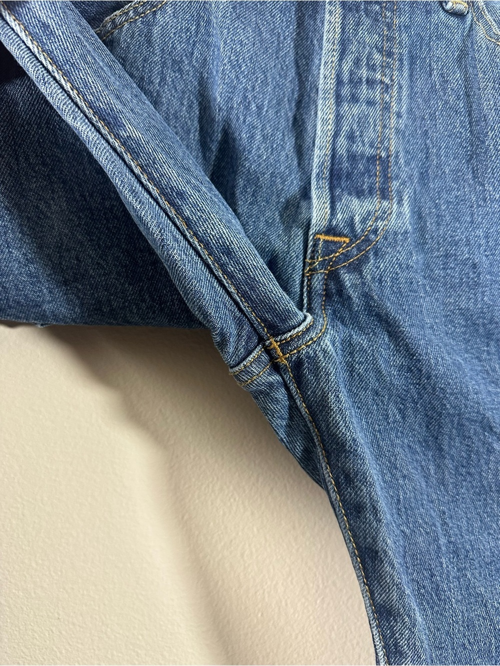 Levis 501 Mens Original Fit Button Fly Straight Leg Size 30x32 Blue Denim Jeans - Picture 5 of 13